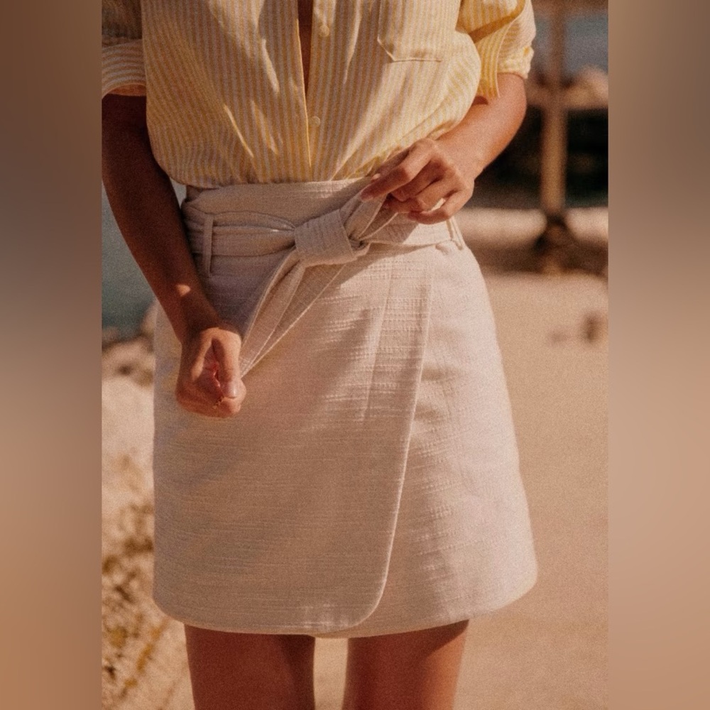 Sezane Leandra Skirt Ecru - Size 4